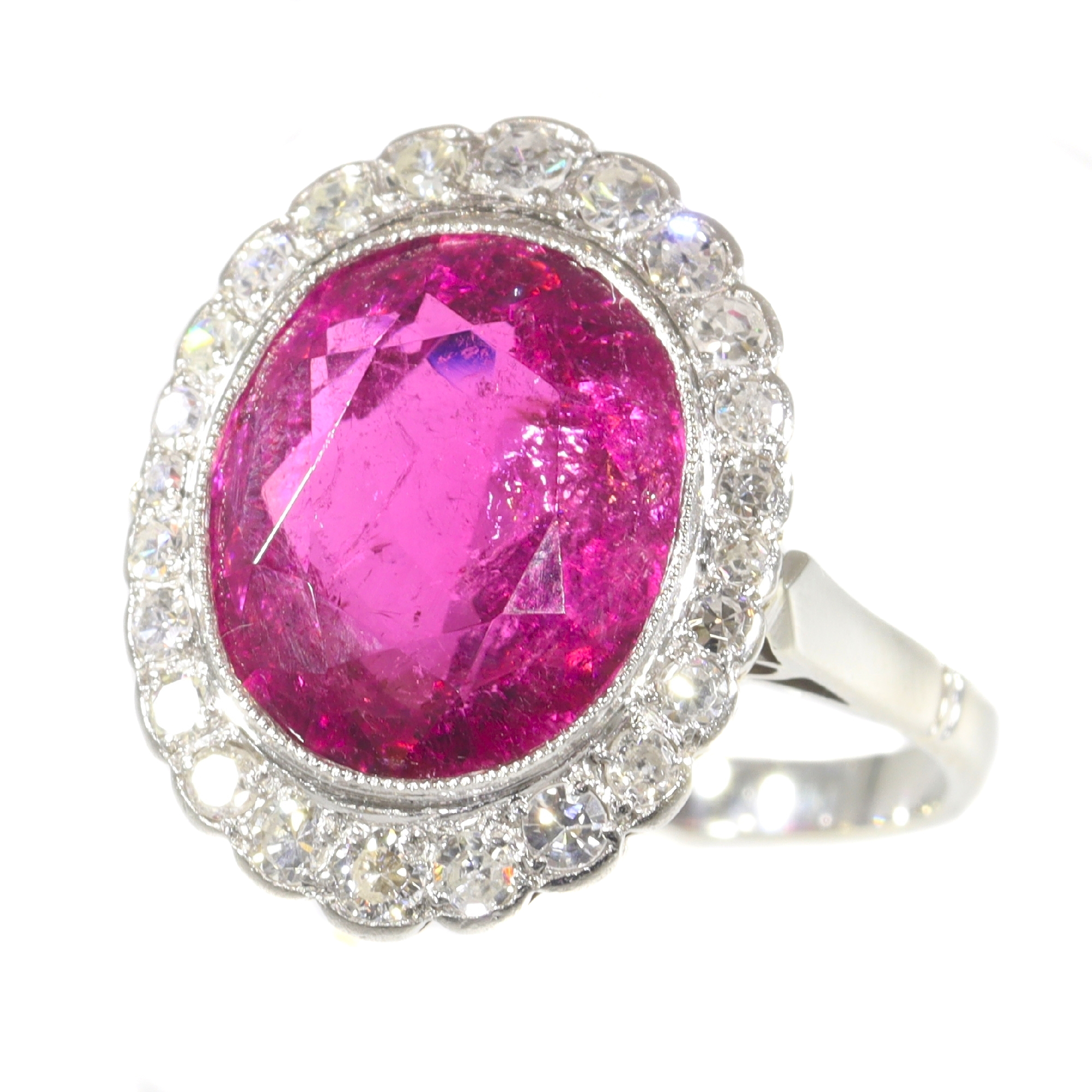 Fiery Love Embodied in a Vintage Rubellite Engagement Ring
